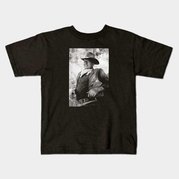 John actor Wayne vintage Kids T-Shirt by davidhedrick